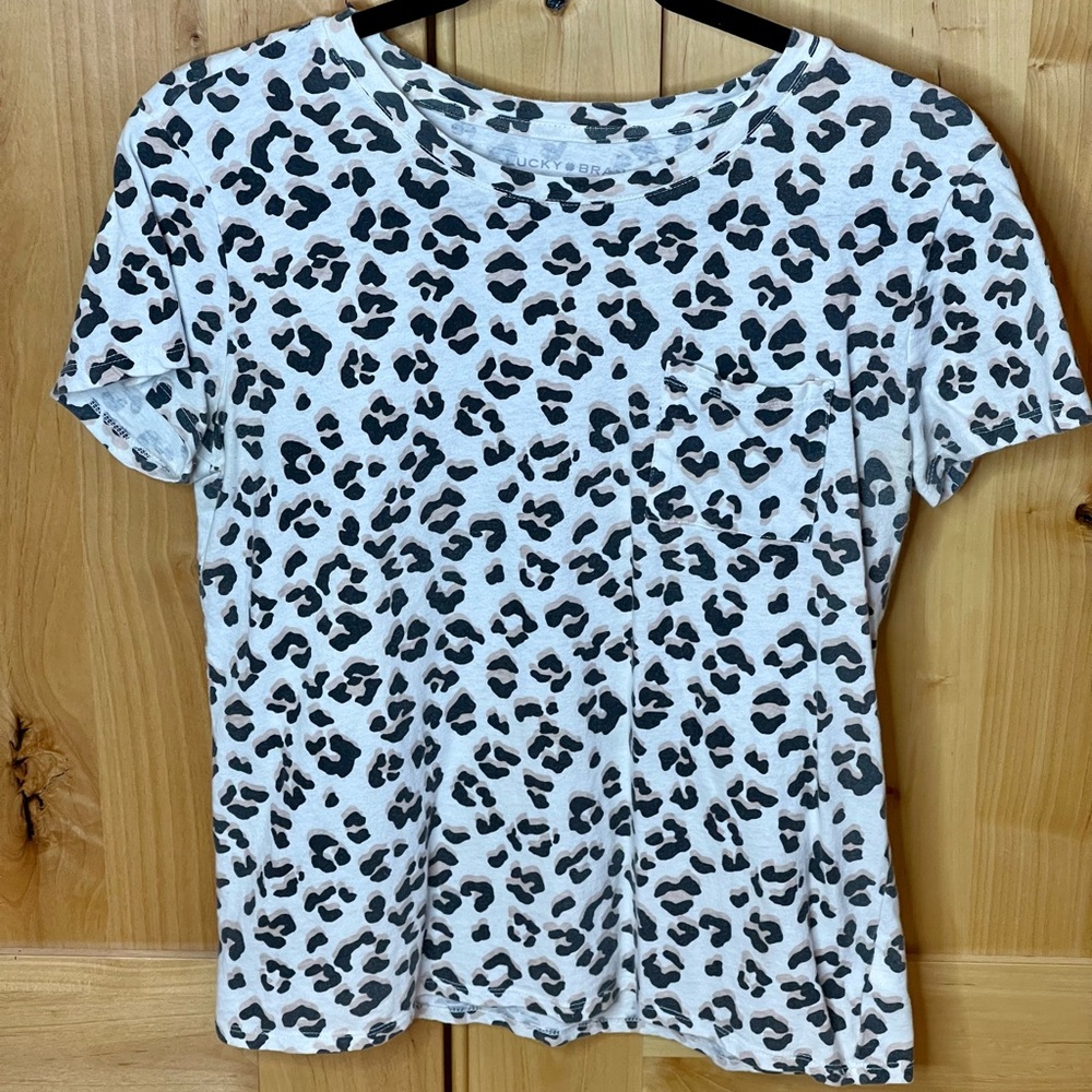 Lucky Brand leopard print tee size S